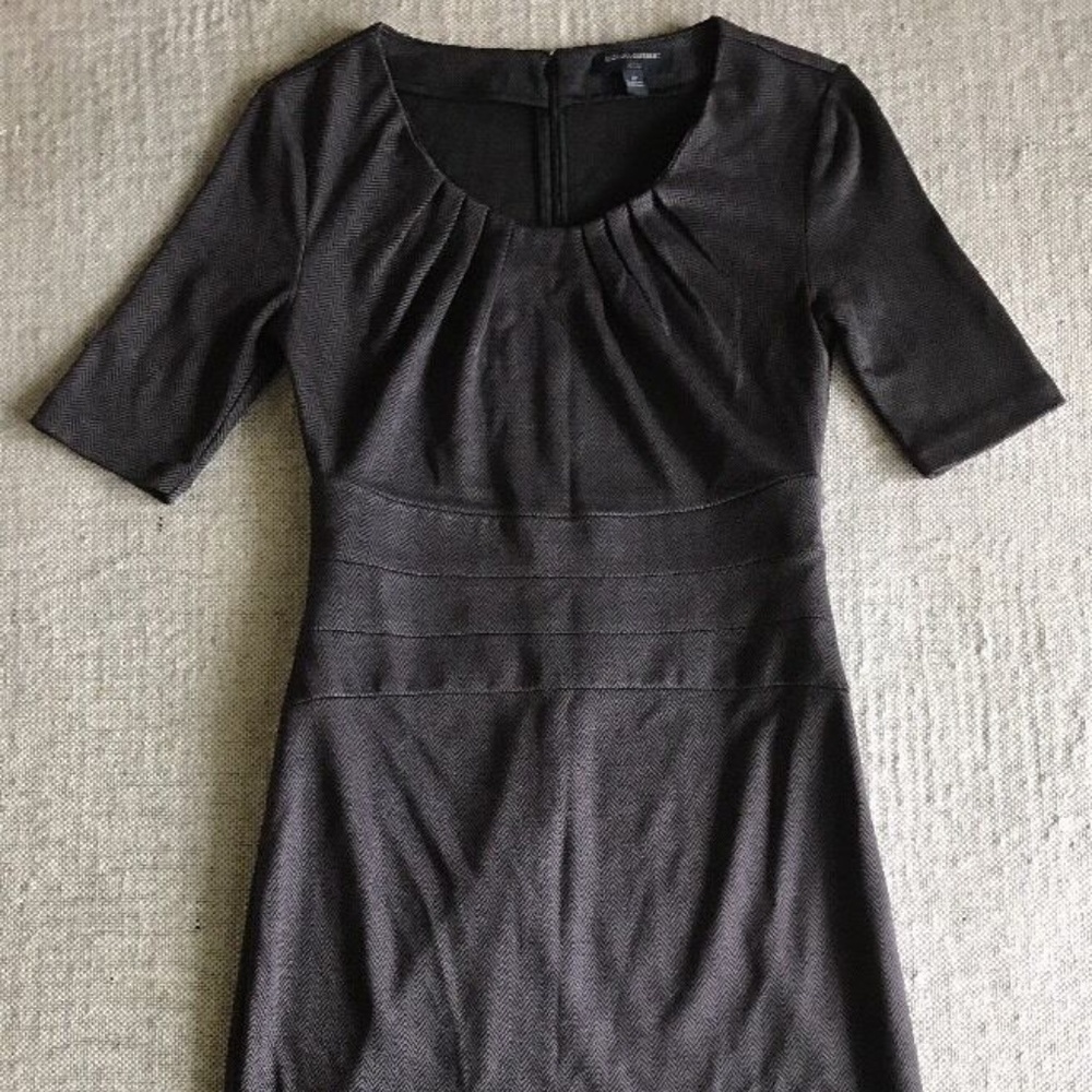 Banana Republic Gray Herringbone Career Dress OP